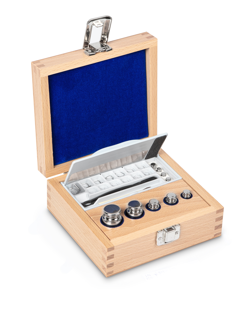 E1 1 mg - 100 g Gewichtsatz im Holzetui