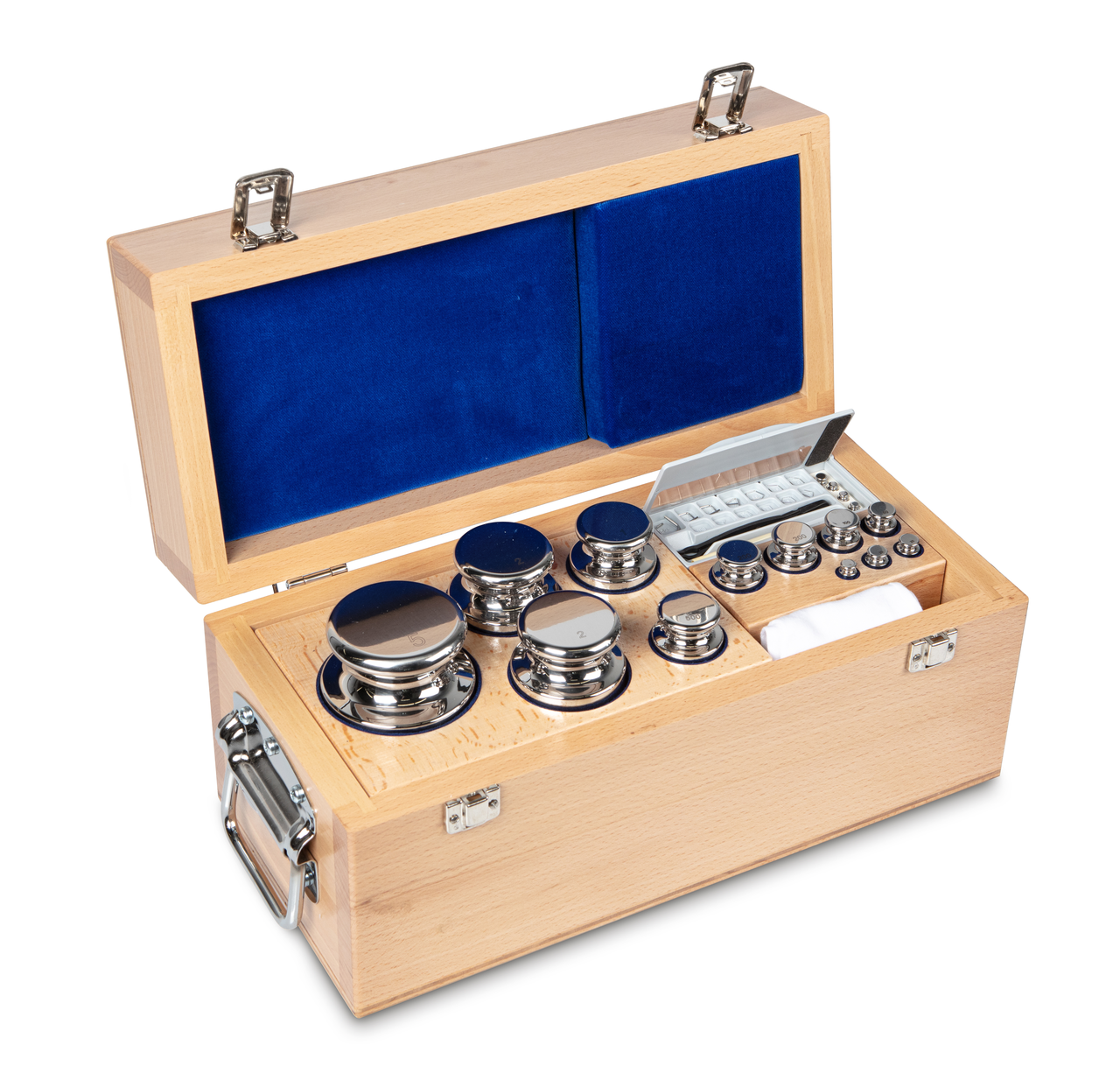 E1 1 mg - 5 kg Gewichtsatz im Holzetui
