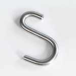 S-Haken (Edelstahl) für Last bis 200kg Öffnung ca. 25 mm