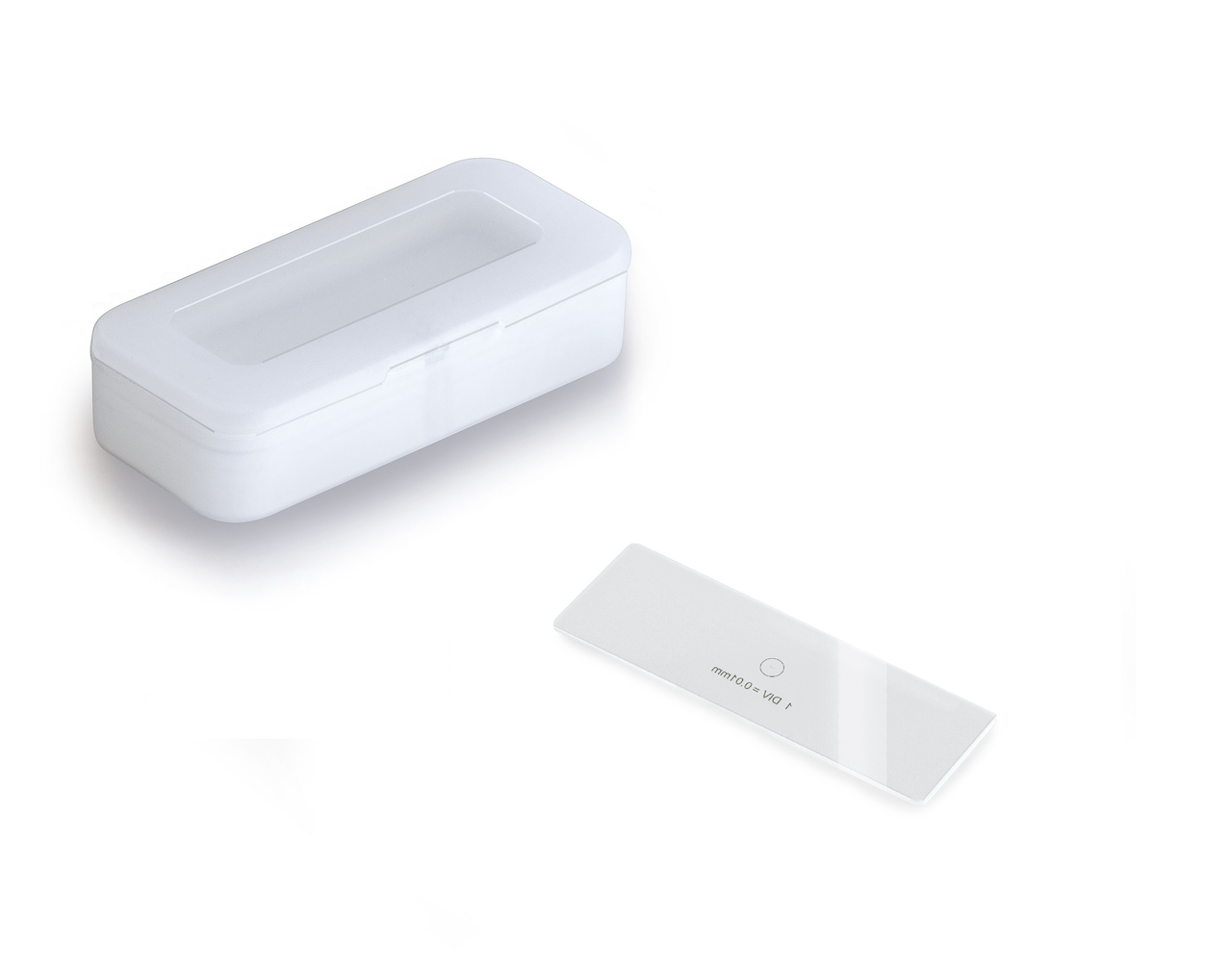 Kalibrier-Objektträger mit Mikrometer (0