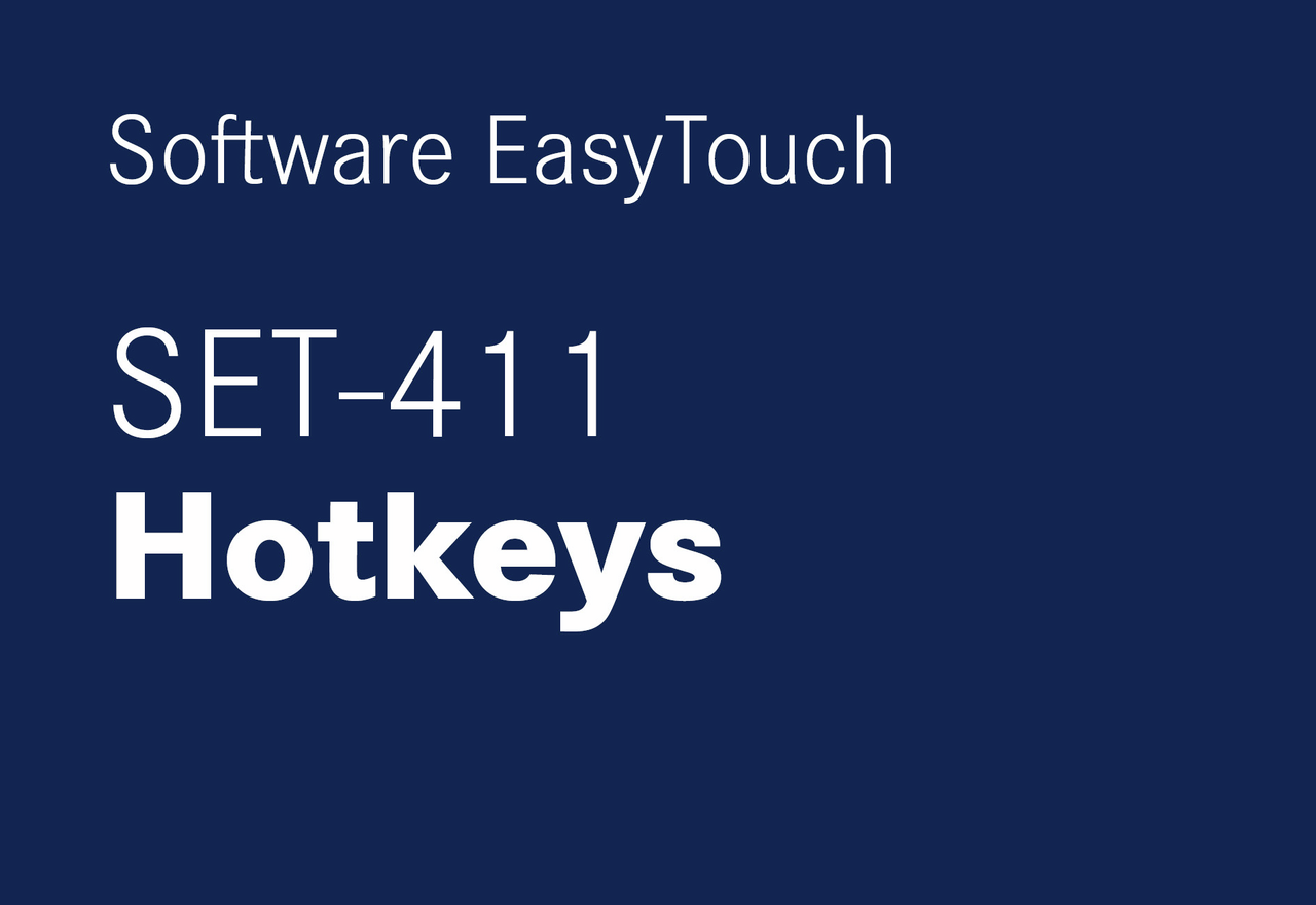 EasyTouch Hotkeys – Schnelltasten und externe Schalter
