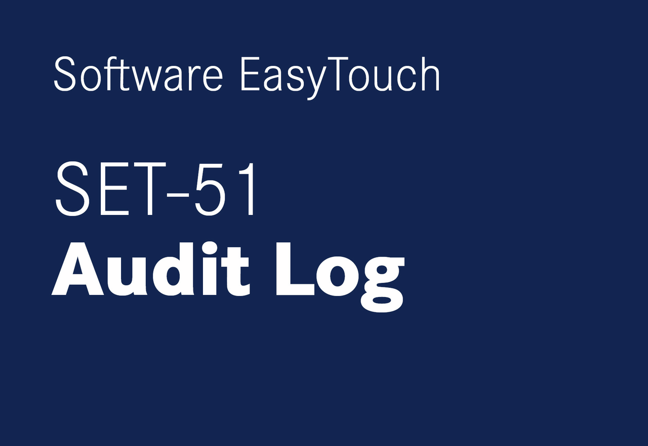 KERN EasyTouch SET-51 Audit Logs