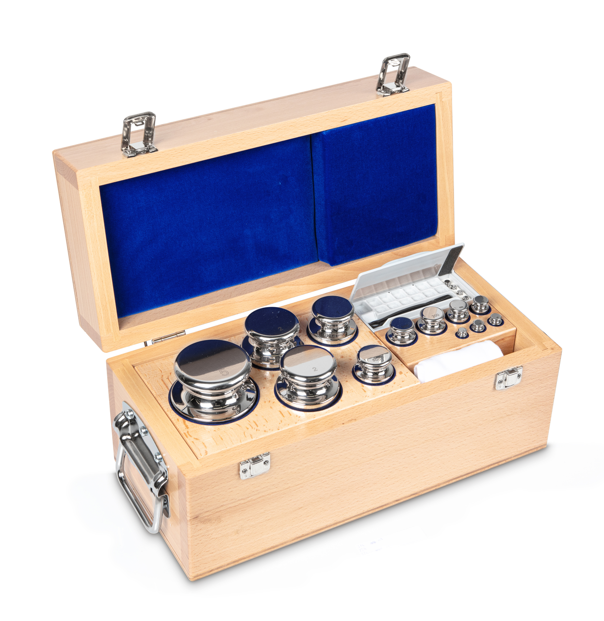 E1 1 g - 5 kg Gewichtsatz im Holzetui