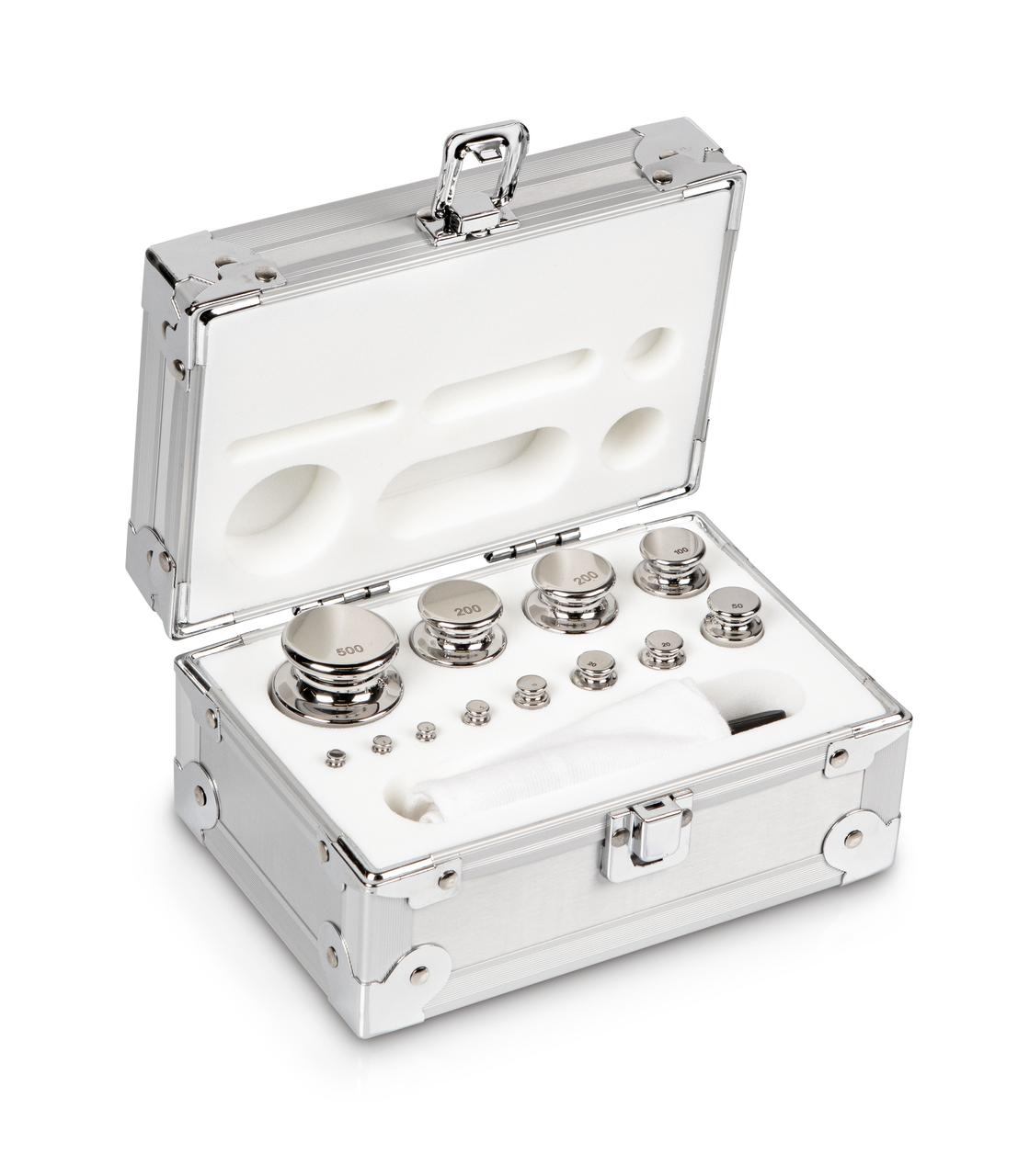 F1 1 g - 500 g Gewichtsatz im Aluminiumetui
