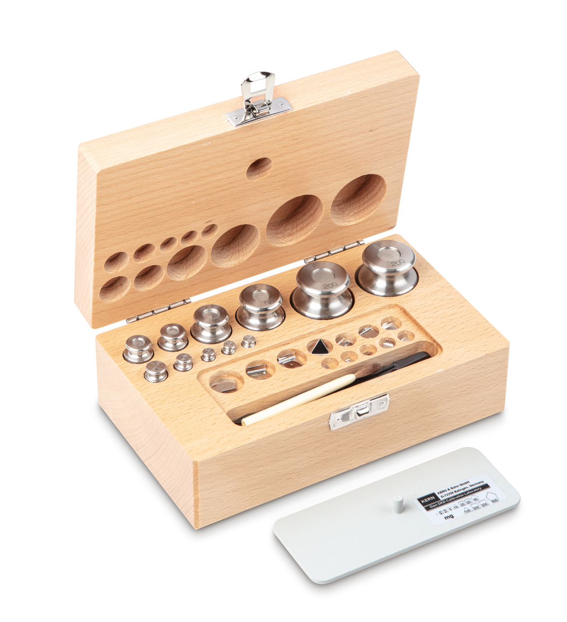 F2 1 mg - 200 g Gewichtsatz im Holzetui