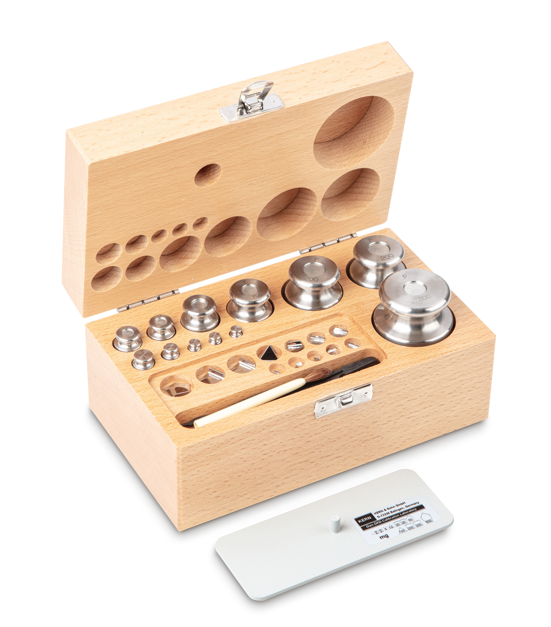 F2 1 mg - 500 g Gewichtsatz im Holzetui