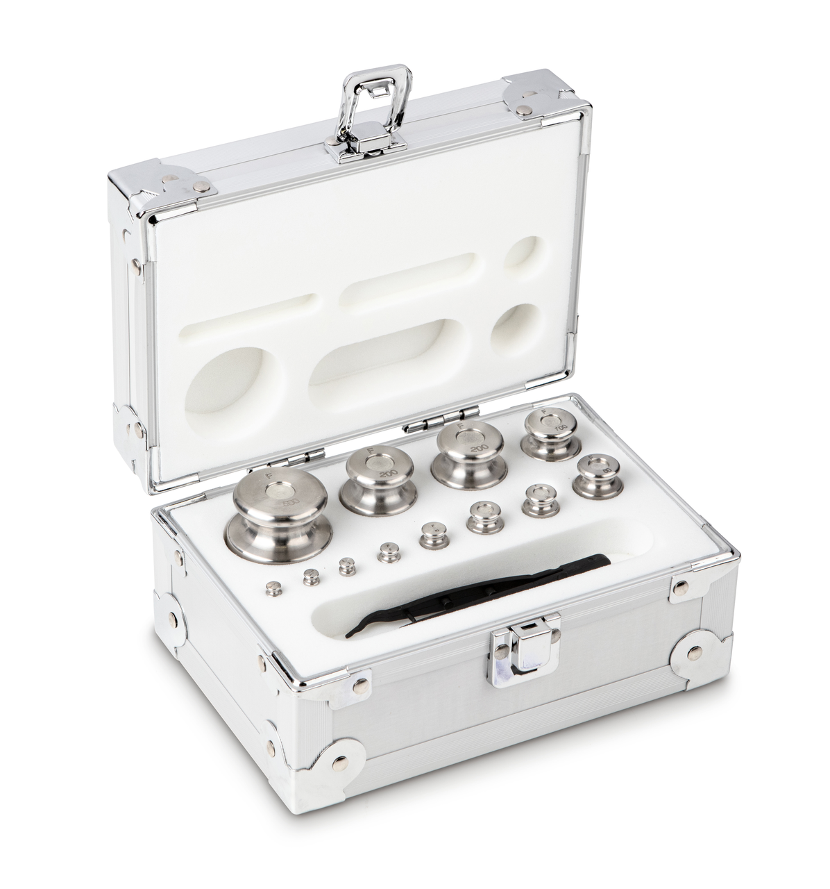 F2 1 g - 500 g Gewichtsatz im Aluminiumetui