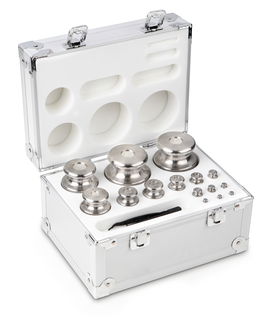 F2 1 g - 2 kg Gewichtsatz im Aluminiumetui