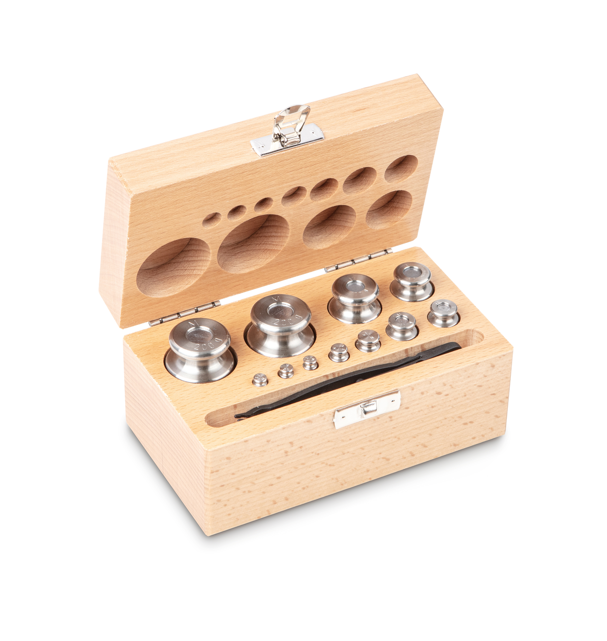 M2 1 g - 200 g Gewichtsatz im Holzetui