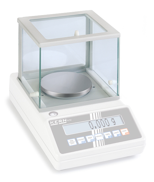 Glas-Windschutz mit 3 Schiebetüren (150x140x130mm) für Modelle mit Wägeplattengröße ø 106 mm